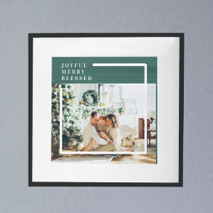 Affiche Photo de famille moderne   Joyeux Joyeux Joyeux Bé