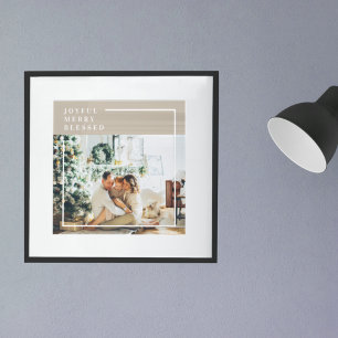 Affiche Photo de famille moderne   Joyeux Joyeux Joyeux Bé