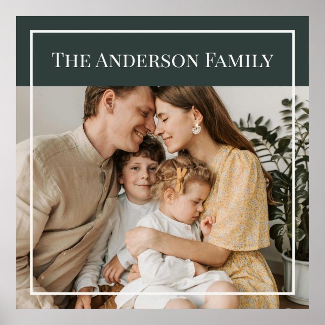 Affiche Photo de famille personnalisé | Nom de famille per (Devant)