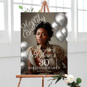 Affiche Photo de fête d'anniversaire bienvenue