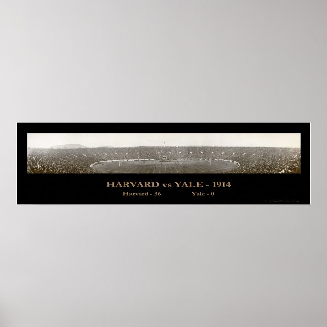Affiche Photo de football Harvard Yale 1914 (Devant)