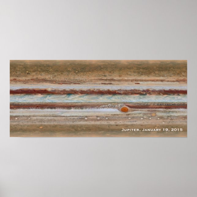 Affiche Photo de gros plan de Jupiter Red Spot (Devant)