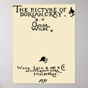 Affiche Photo de la couverture de Dorian Gray 1891