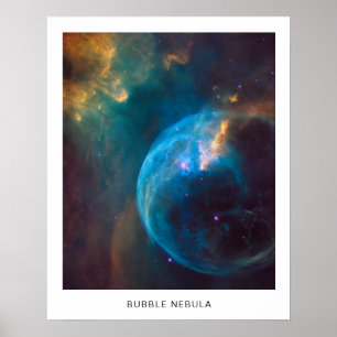 Affiche Photo de la nébuleuse bulle céleste avec nom 16X20