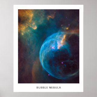 Affiche Photo de la nébuleuse bulle céleste avec nom 16X20