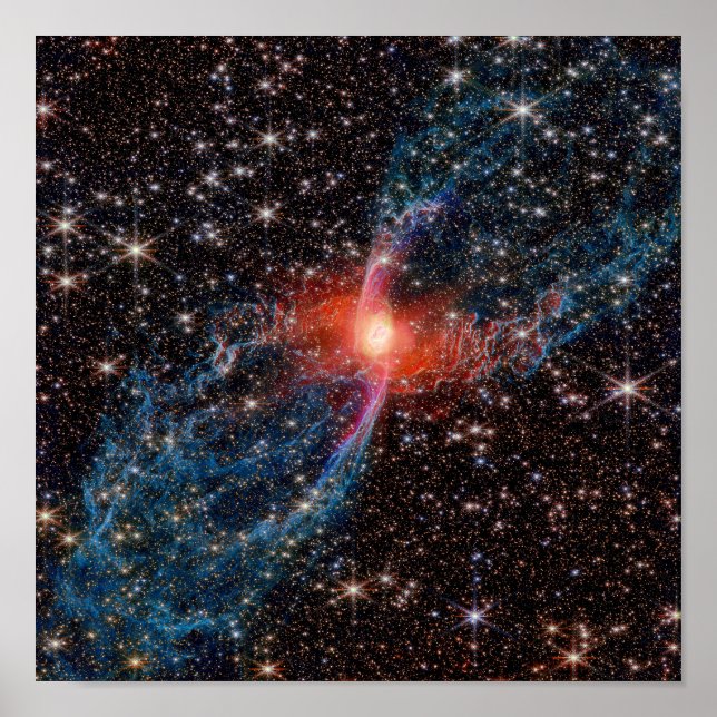 Affiche Photo de la nébuleuse Red Spider par la NASA JWST (Devant)
