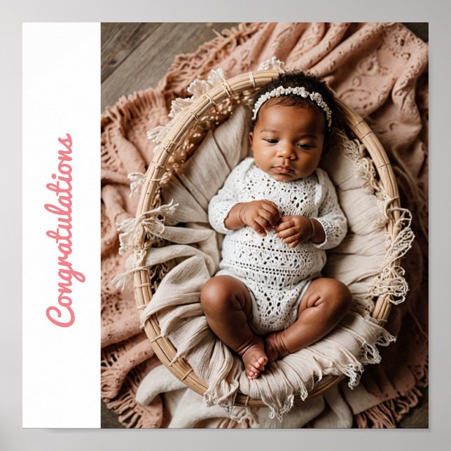 Affiche photo de la petite fille rose (Devant)