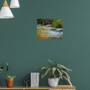 Affiche Photo de la rivière courante, vers de Rumi