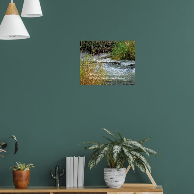 Affiche Photo de la rivière courante, vers de Rumi (Salon 1)