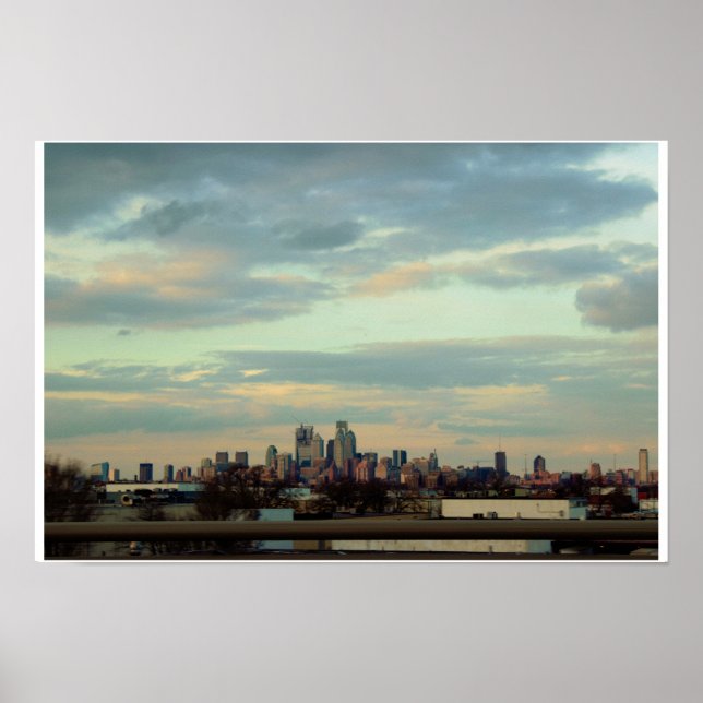 Affiche Photo de la skyline de Philadelphie (Devant)