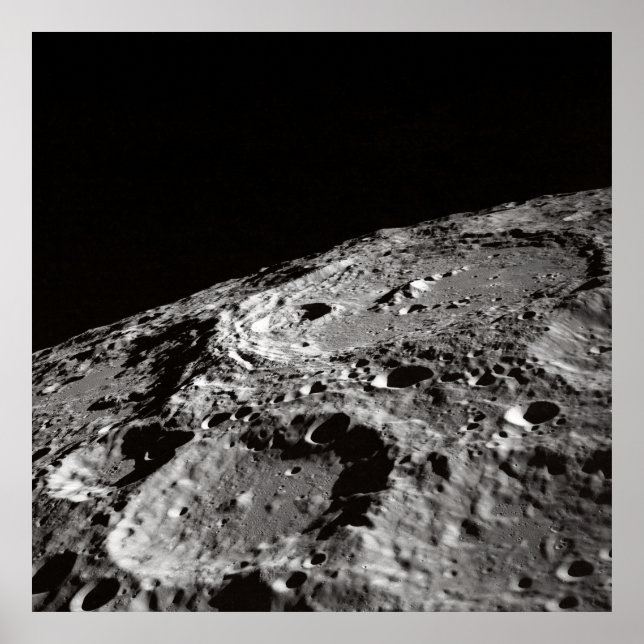 AFFICHE PHOTO DE LA SURFACE DE LA LUNE (Devant)