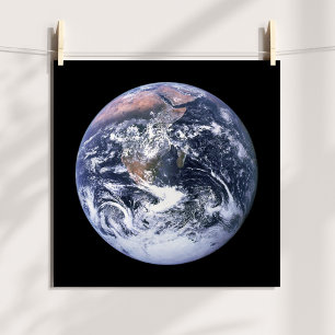 Affiche Photo de la Terre Vintage Blue Marble 12x12