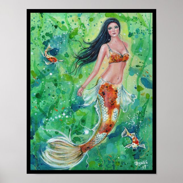 Affiche Photo de l'affiche du jardin de Koi mermaid par Re (Devant)