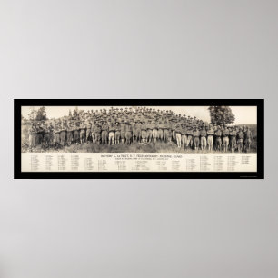 Affiche Photo de l'artillerie de la NY de Plattsburgh 1916
