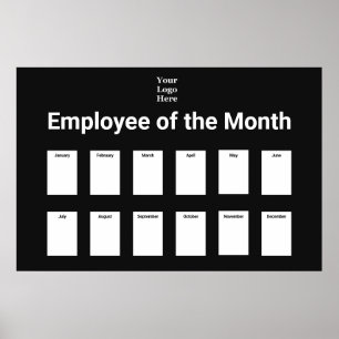 Affiche Photo de l'employé du mois de l'entreprise