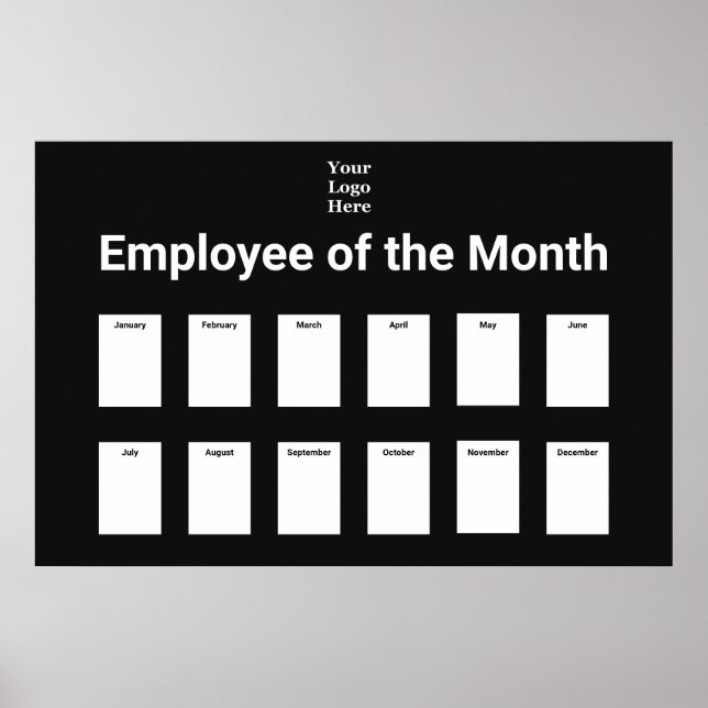 Affiche Photo de l'employé du mois de l'entreprise (Devant)