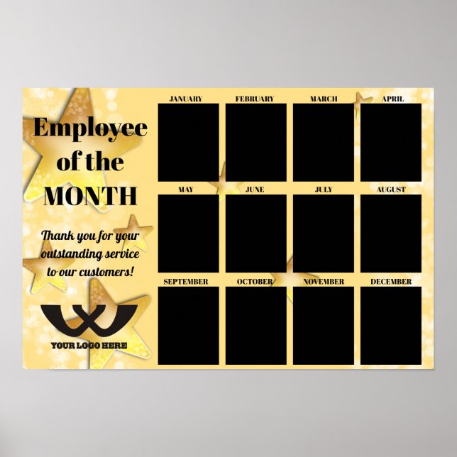 affiche photo de l'employé vedette du mois (Devant)