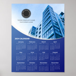 Affiche Photo de l'entreprise et Logo Calendrier 2024   Po
