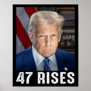Affiche Photo de l'investiture de Trump 47 Rising Donald T