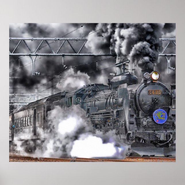 Affiche photo de locomotive / train (Devant)