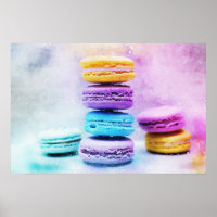 Photo de Macarons colorés