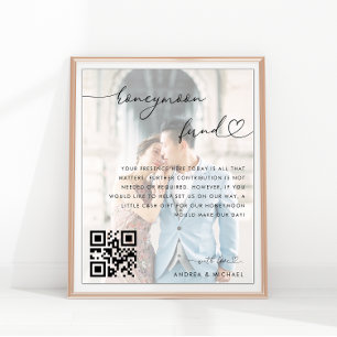 Affiche Photo de mariage élégant avec texte manuscrit pour