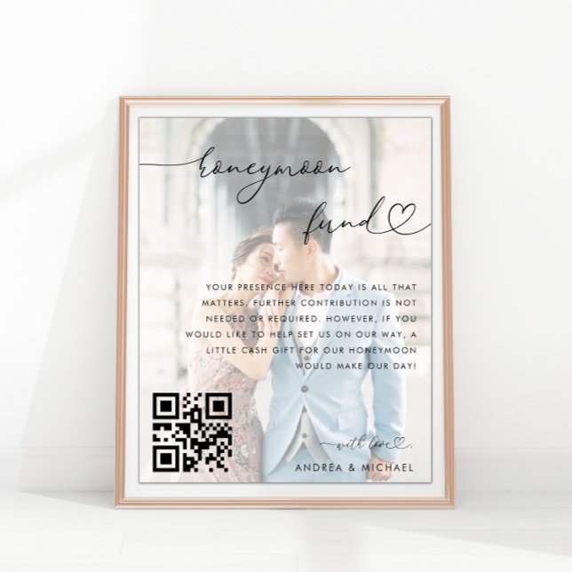 Affiche Photo de mariage élégant avec texte manuscrit pour (Créateur téléchargé)