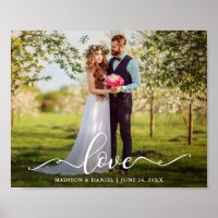 Photo de mariage élégant de mariés avec écriture d