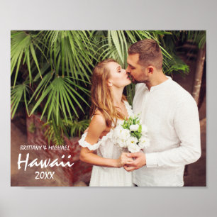 Affiche Photo de mariage et de lune de miel de couple