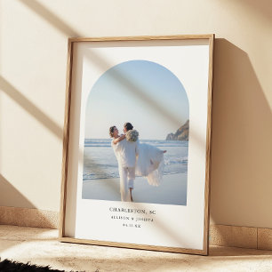 Affiche Photo de mariage moderne minimal avec arche pour c