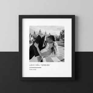 Affiche Photo de mariage personnalisée – Je t'aime pour to