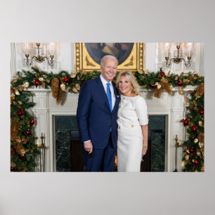 Affiche Photo de Noël à la Maison Blanche du président Joe
