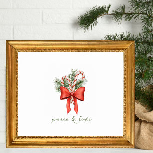 Affiche Photo de Noël de l'arche de la canne à bonbons vin