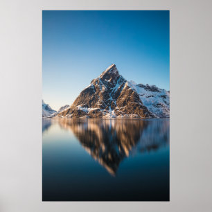 Affiche Photo de paysage de montagne Lofoten Norvège
