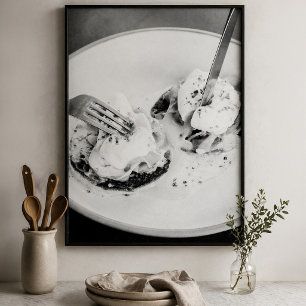 Affiche Photo de petit déjeuner aux œufs pochés, nourritur