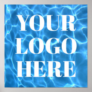 Affiche Photo de piscine Aqua Blue pour votre logo