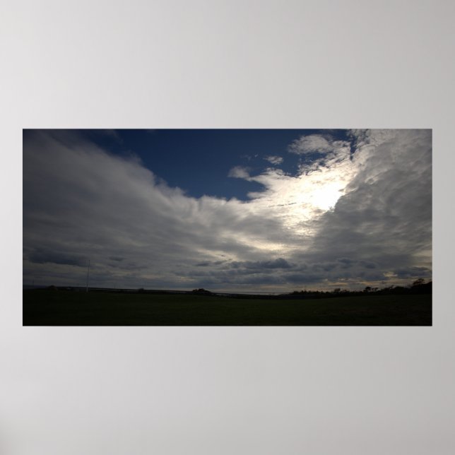 Affiche photo de soleil et nuages (Devant)