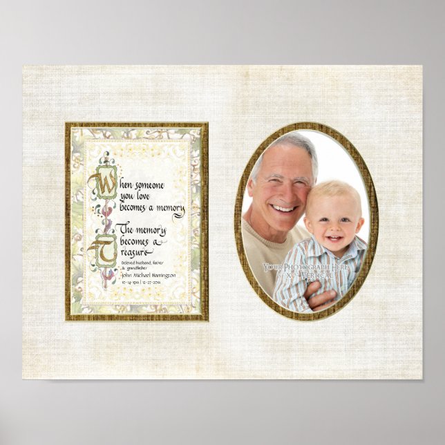 Affiche Photo de souvenir précieux Sympathie Personnalisé (Devant)