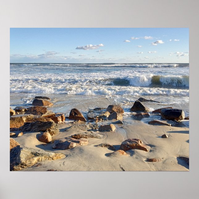 Affiche Photo de vagues de l'océan Atlantique (Devant)