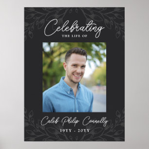 Affiche Photo de verdure faible gris célébrant la vie