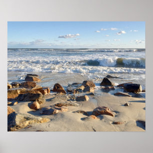 Affiche Photo des vagues de l'océan Atlantique