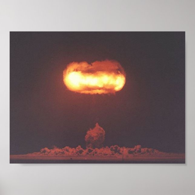 Affiche Photo d'essai de bombe nucléaire. (Devant)