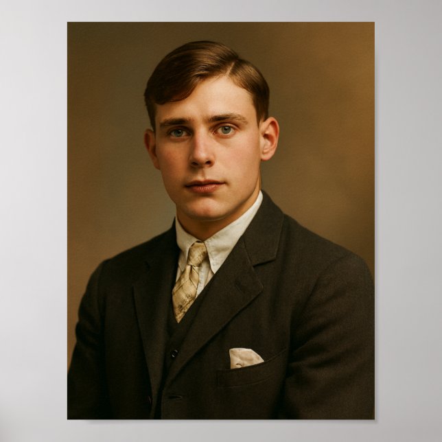 Affiche Photo d'homme vintage (Devant)