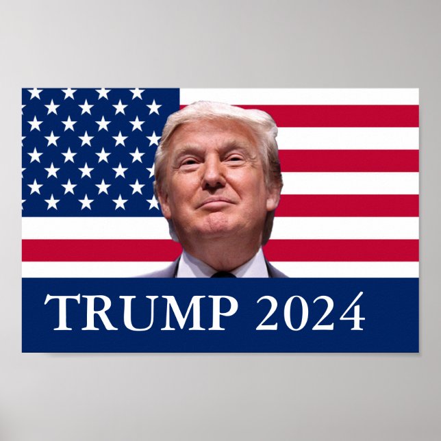 Affiche Photo Donald Trump - Président 2024 (Devant)