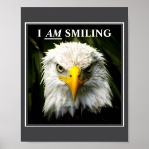Affiche Photo drôle Je souris Aigle Mpy