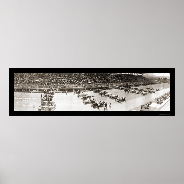 Affiche Photo du circuit automobile Cincinnati 1916 (Devant)