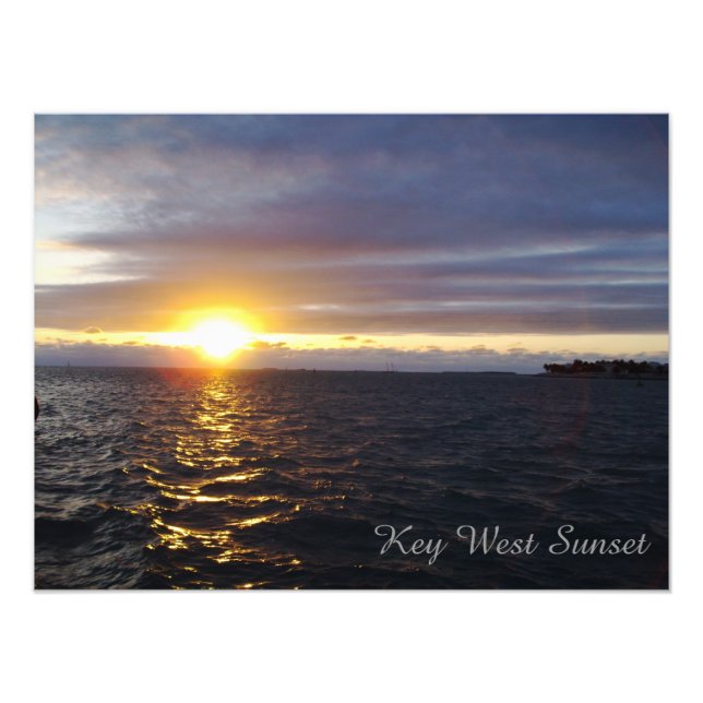 Affiche photo du coucher de soleil à Key West Flor (Devant)