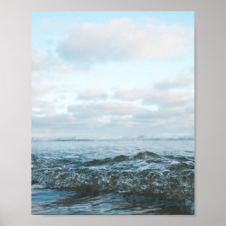 Affiche Photo du coucher de soleil sur la plage de Califor