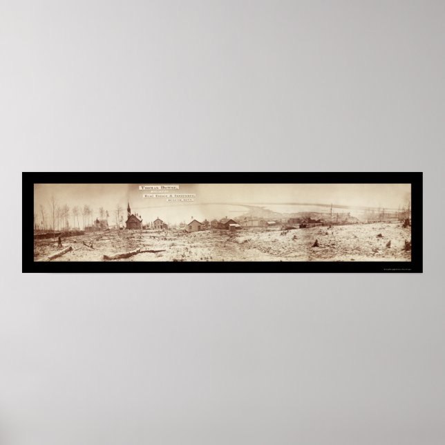 Affiche Photo du front de mer de Duluth MN 1870 (Devant)