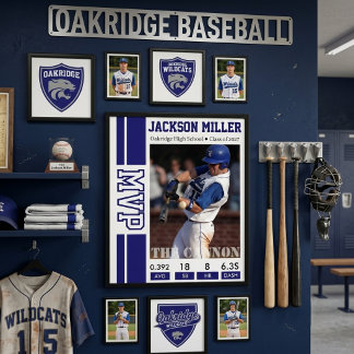 Affiche Photo du joueur MVP de baseball pour la soirée des